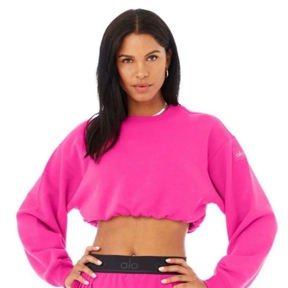 ALO DEVOTION CREW NECK PULLOVER SIZE S